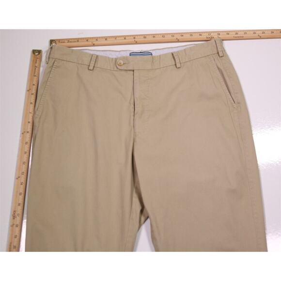 Peter Millar Raleigh Washed Twill Flat Front Cotton Chino Pants 38x31 - Picture 4 of 7